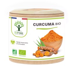 Curcuma Bio : 100% naturelle. Flexibilité et mobilité des articulations. Bioptimal, marque Bio